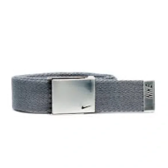 Nike Silver and Gray Web Belt - Picture 1 of 5